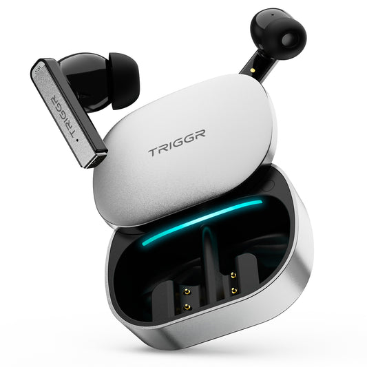 TRIGGR Zion 1 Gaming TWS with 4-Mic ENC, Dual Pairing, 40H Battery, Precision Slide Design and Latest Bluetooth v6.0