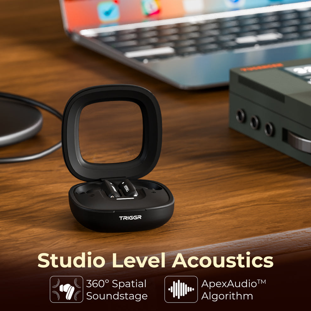 TRIGGR Apex S1 Dual Pairing, 100H Battery, 360º Spatial Soundstage, Qu